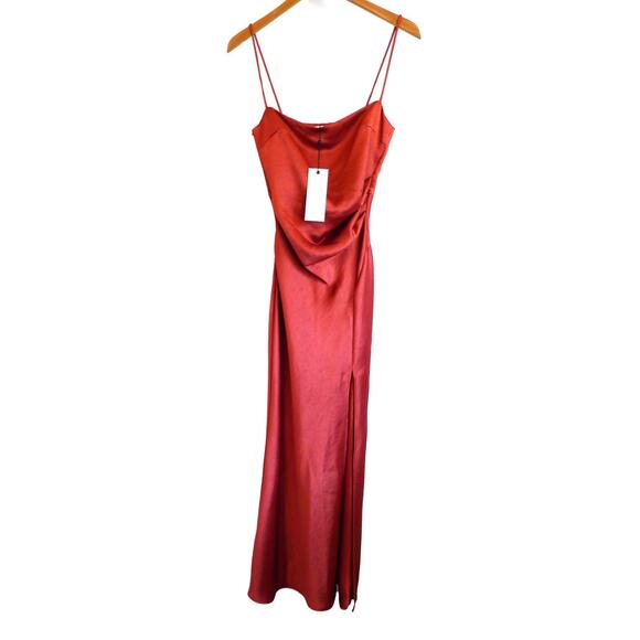 BEC + BRIDGE Nadia Maxi Slip Slit Dress Auburn Rust Anthropologie 2 NWT $330 - Picture 3 of 15